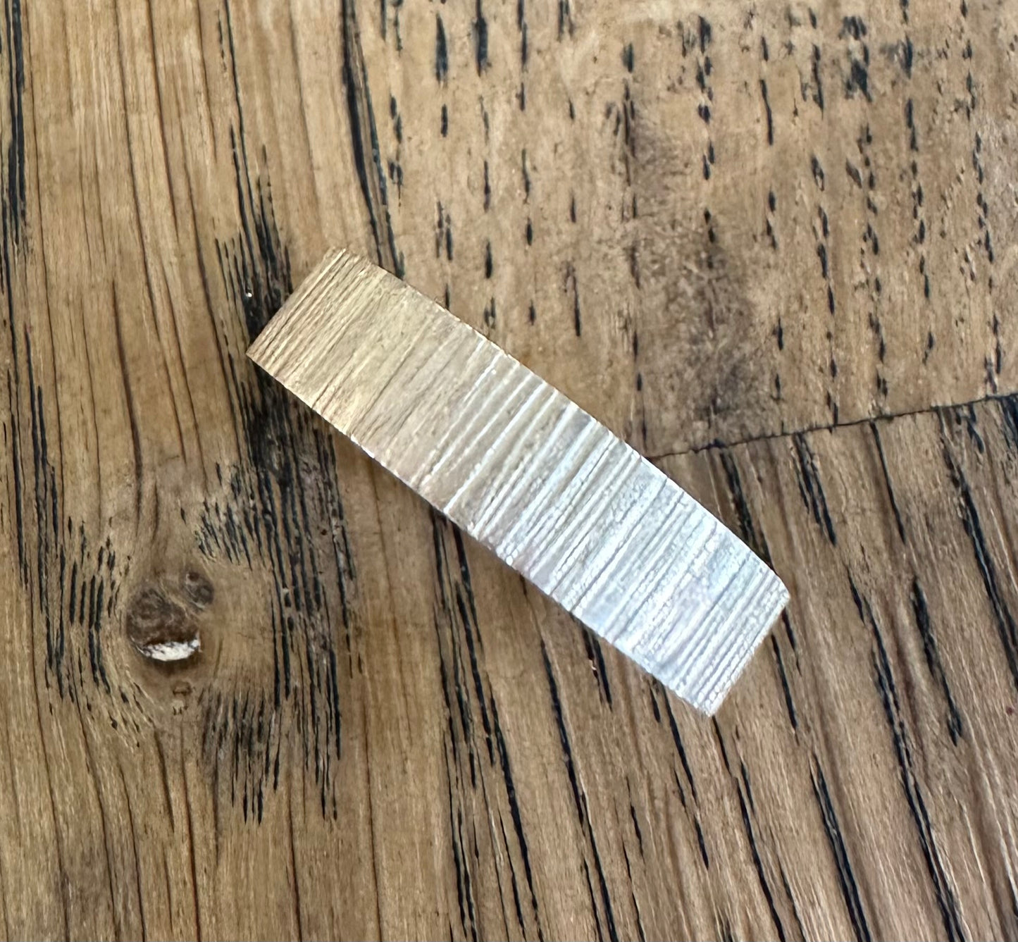 File textured silver ring