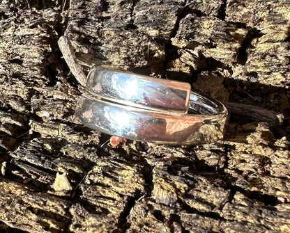 Solid Silver Oval Wire Ring