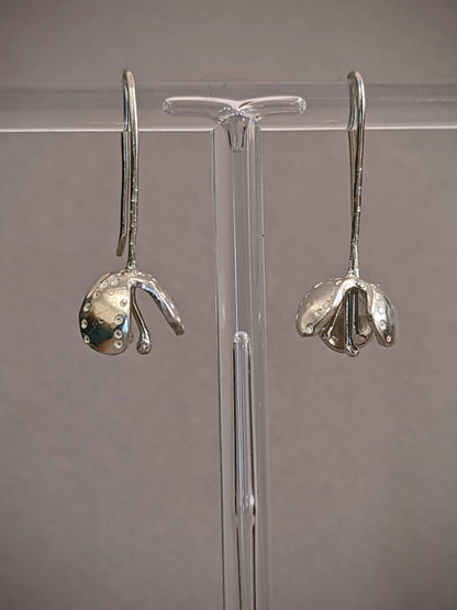Solid Silver Seed Pod Earrings