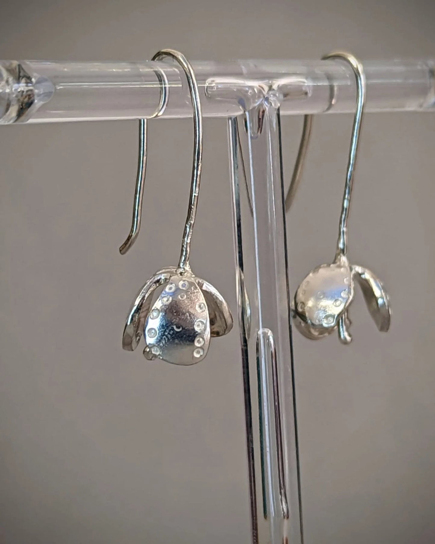 Solid Silver Seed Pod Earrings