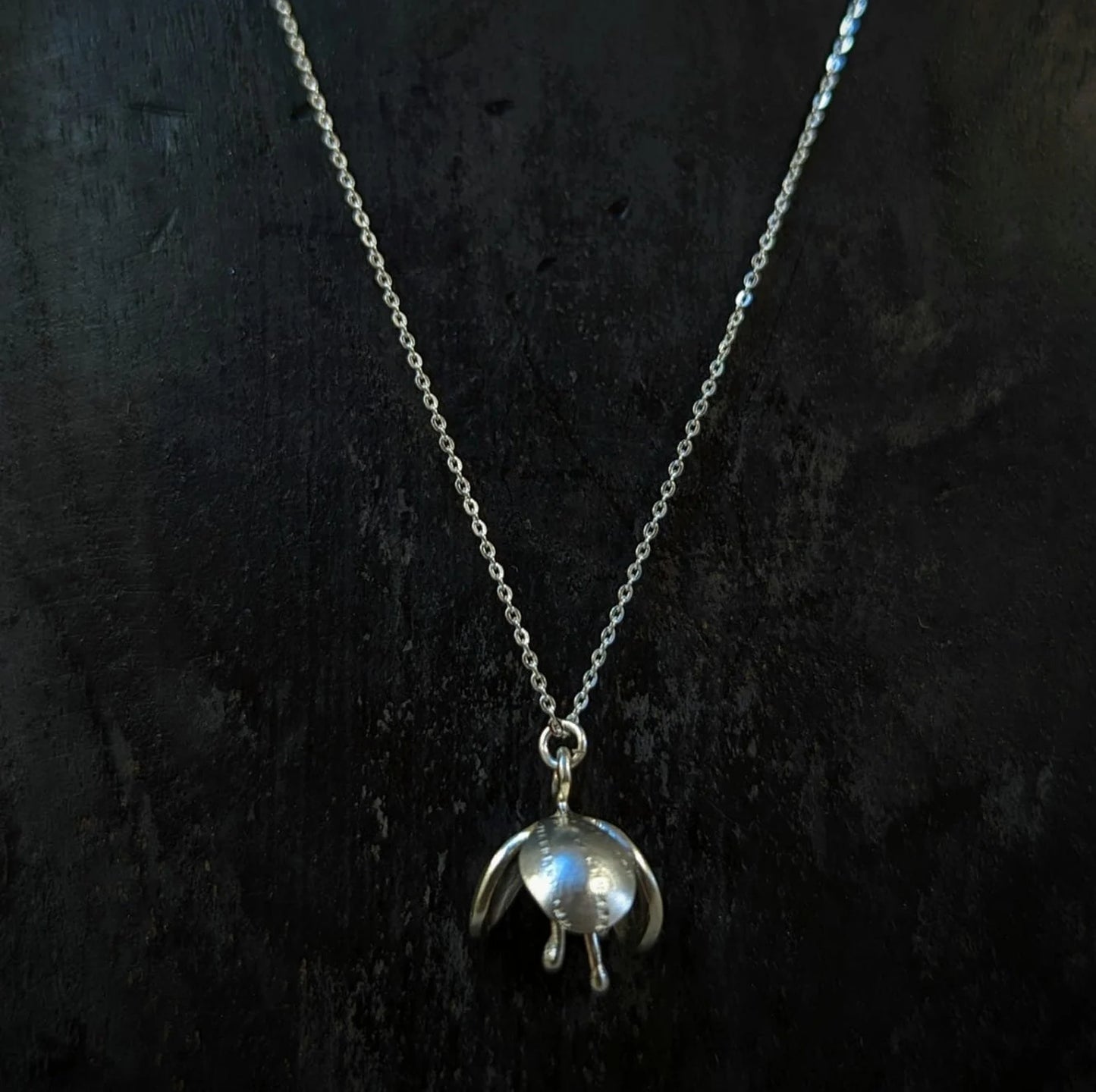 Solid Silver Seed Pod Pendant