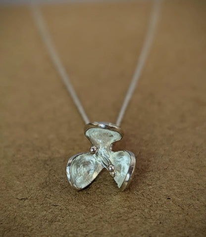 Solid Silver Seed Pod Pendant